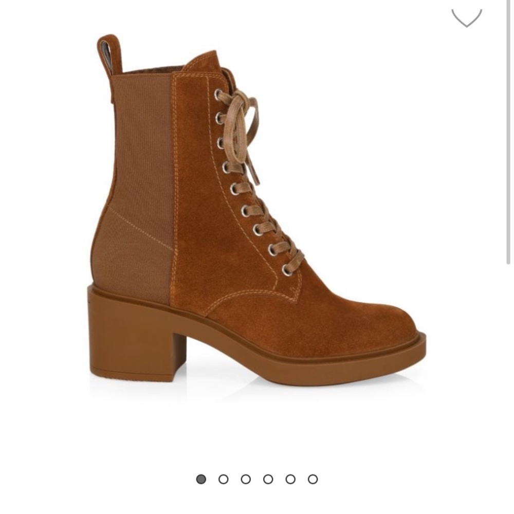 Gianvito Rossi Rib-knit suede booties